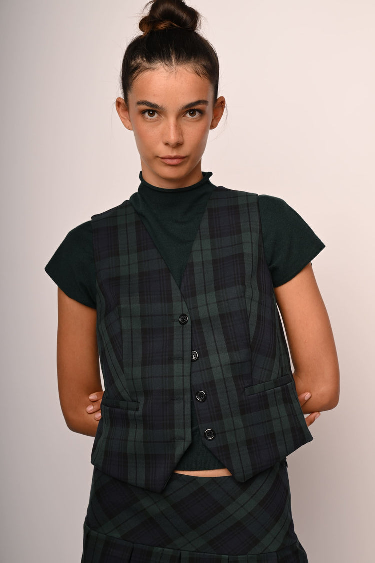 Gilet a stampa check