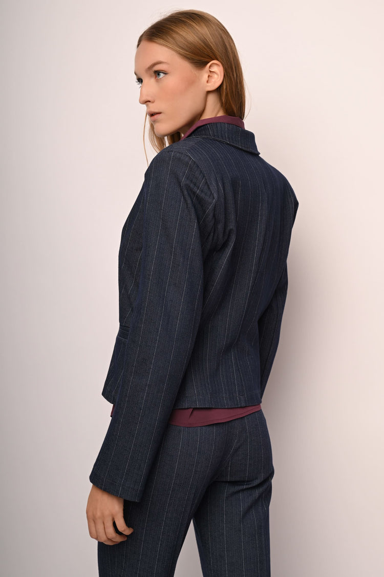 Blazer gessato monopetto