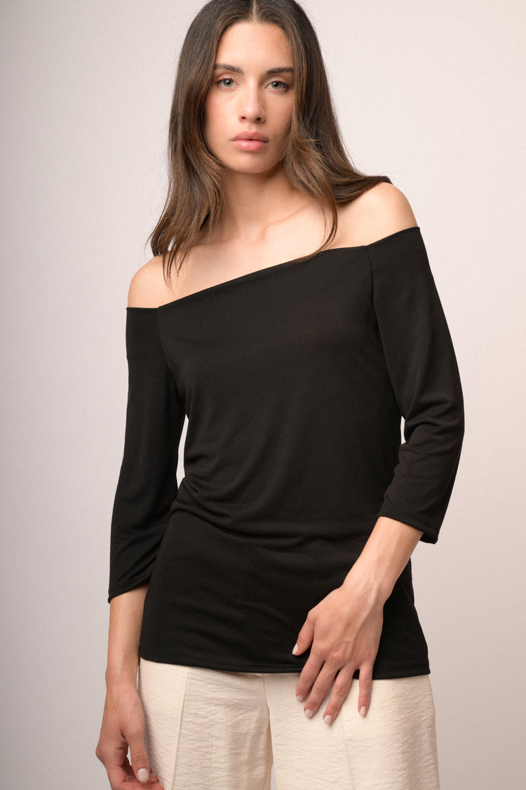 Maglia con scollo shiffer