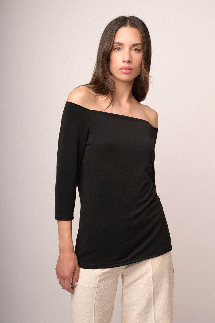 Maglia con scollo shiffer