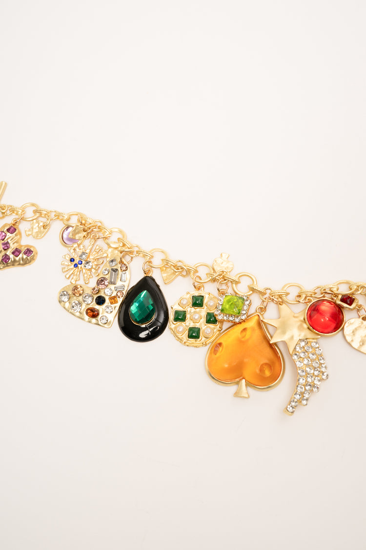 Bracciale con ciondoli multicolor