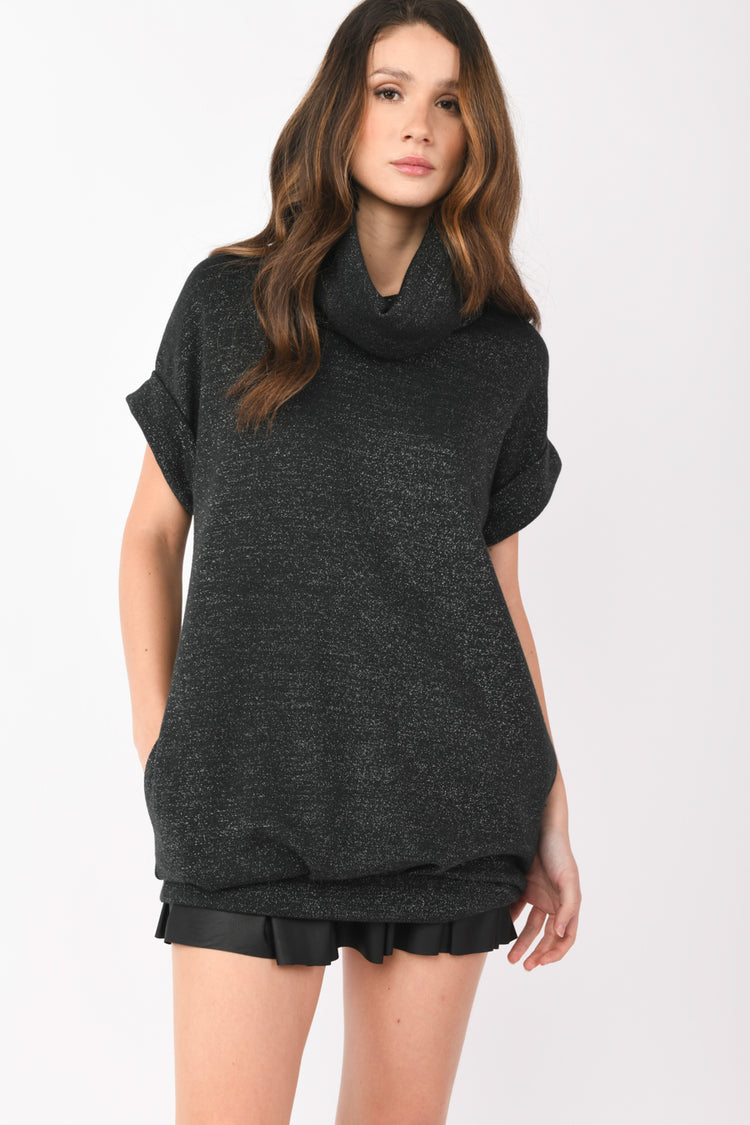 Pull oversize in maglia lurex