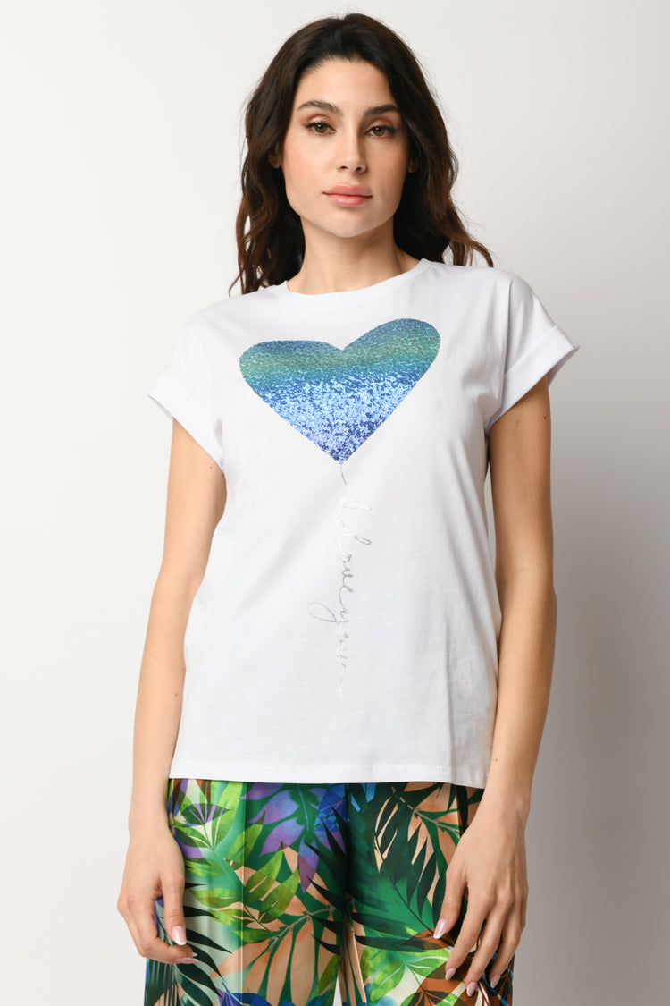 T-shirt I Love You in cotone