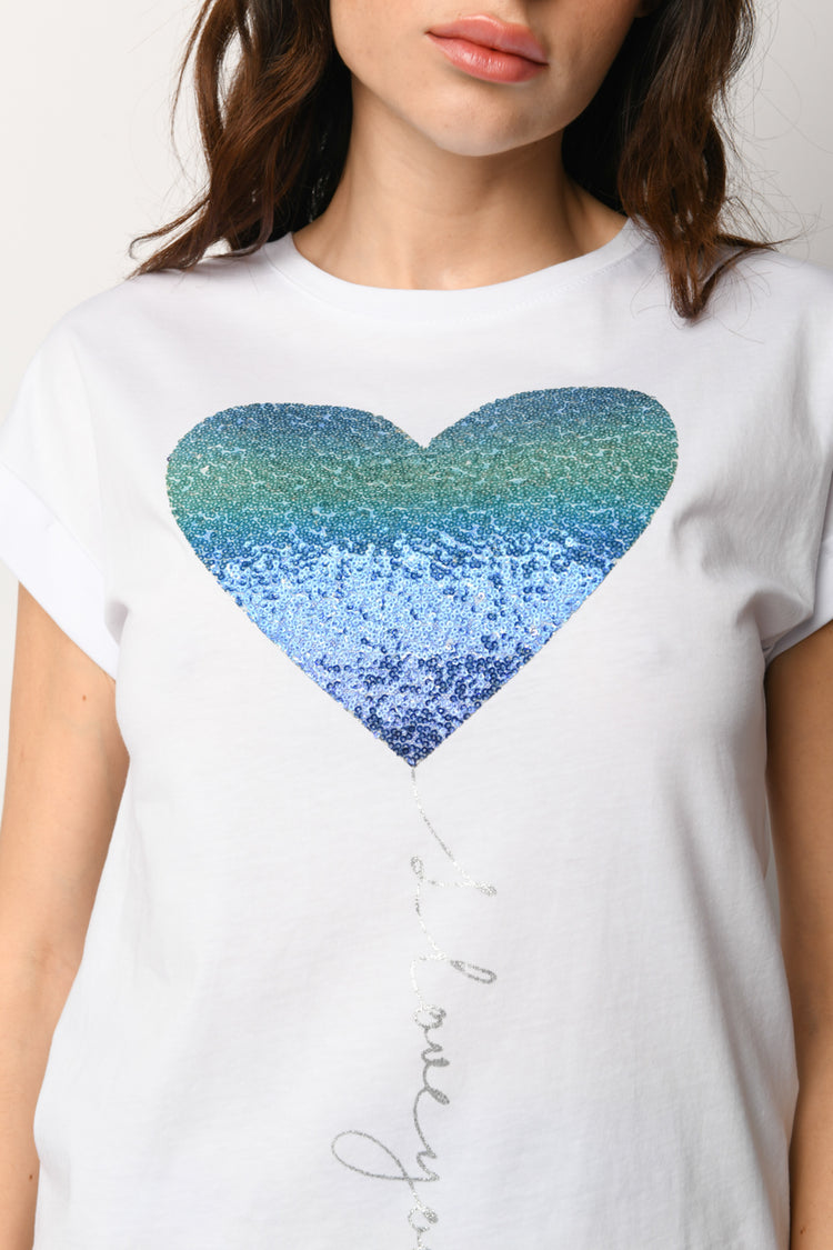 T-shirt I Love You in cotone