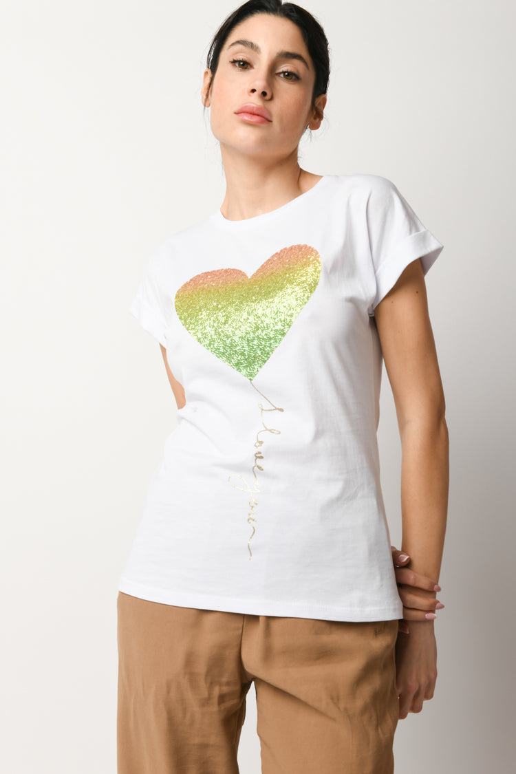 T-shirt I Love You in cotone