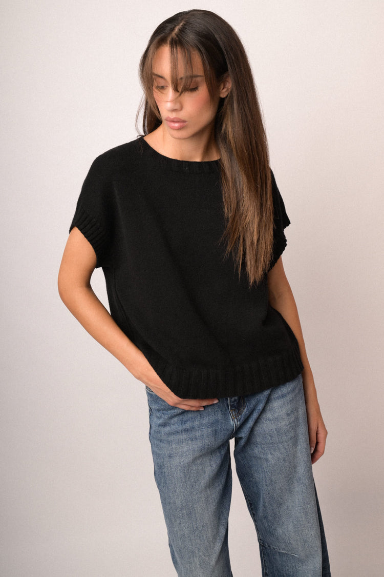 Maglia gilet scollo tondo