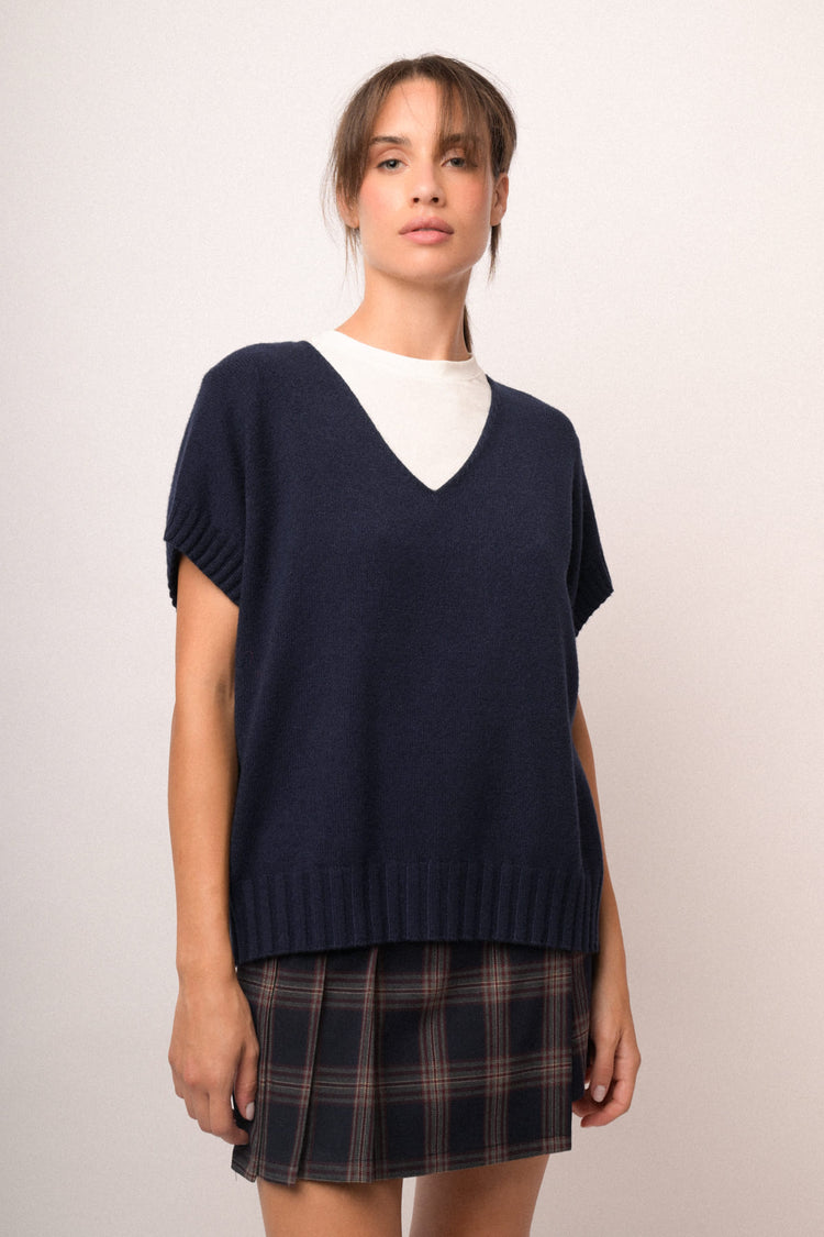 Maglia gilet scollo V