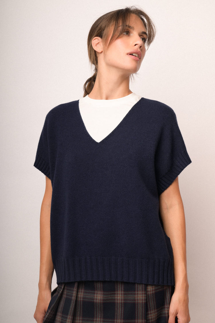 Maglia gilet scollo V