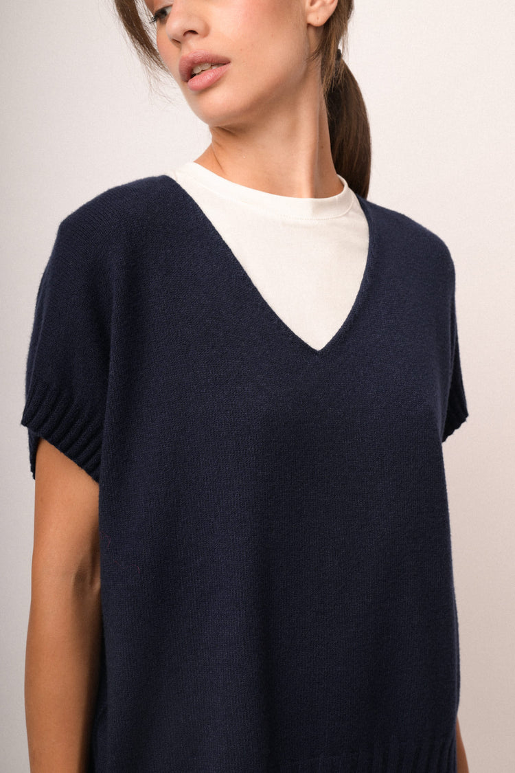 Maglia gilet scollo V