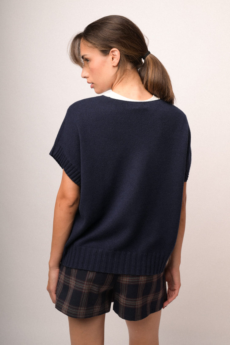 Maglia gilet scollo V