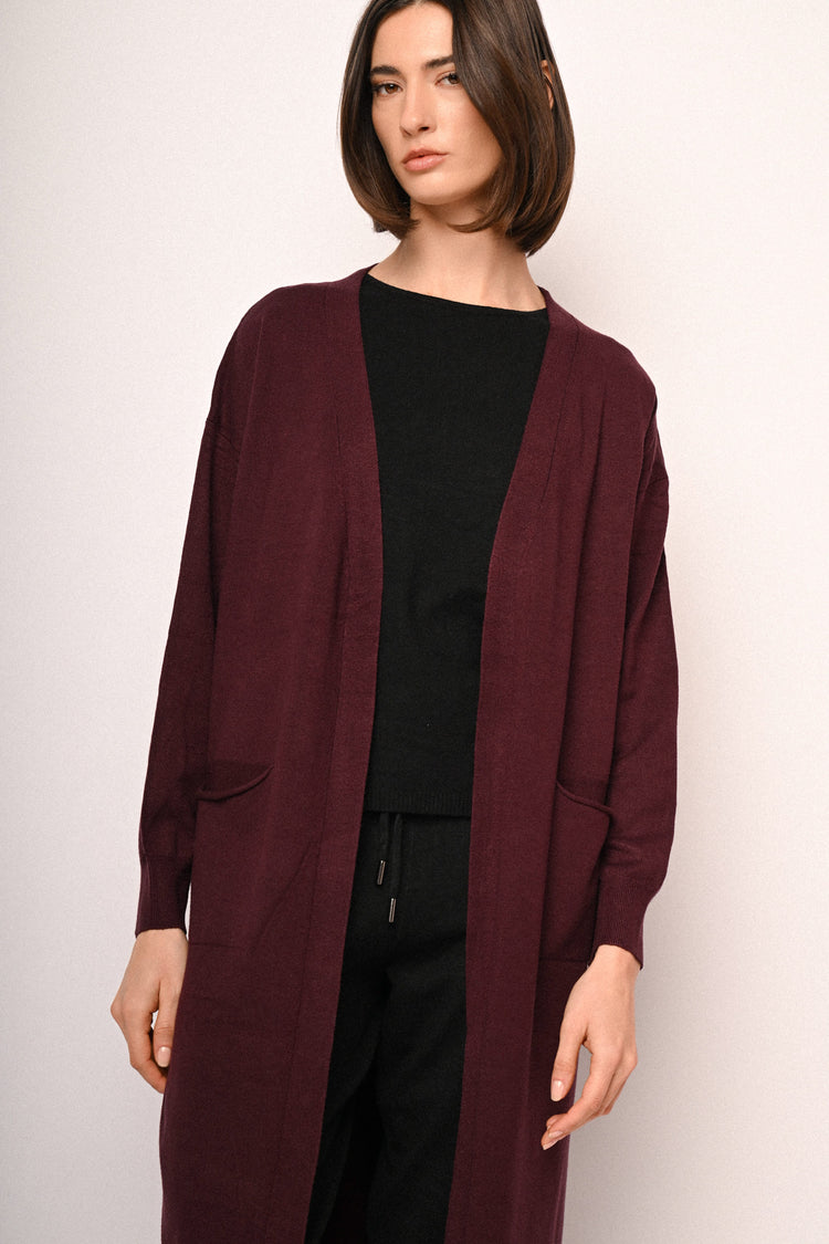Cardigan lungo con tasche