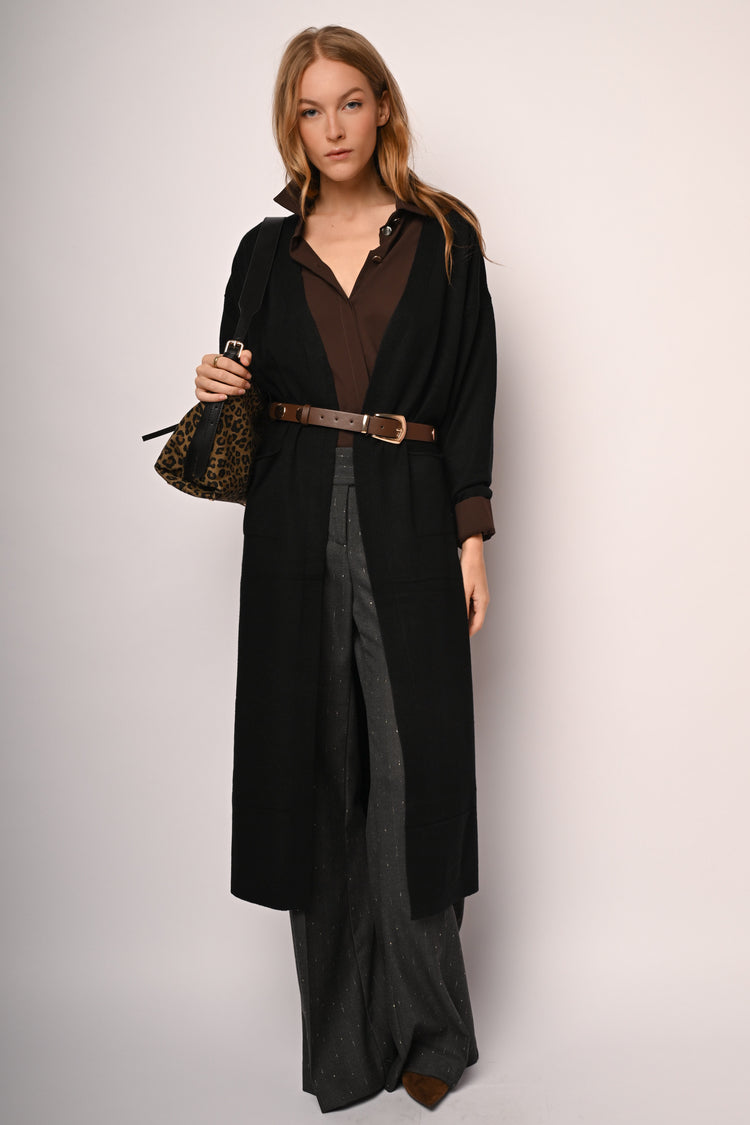 Cardigan lungo con tasche