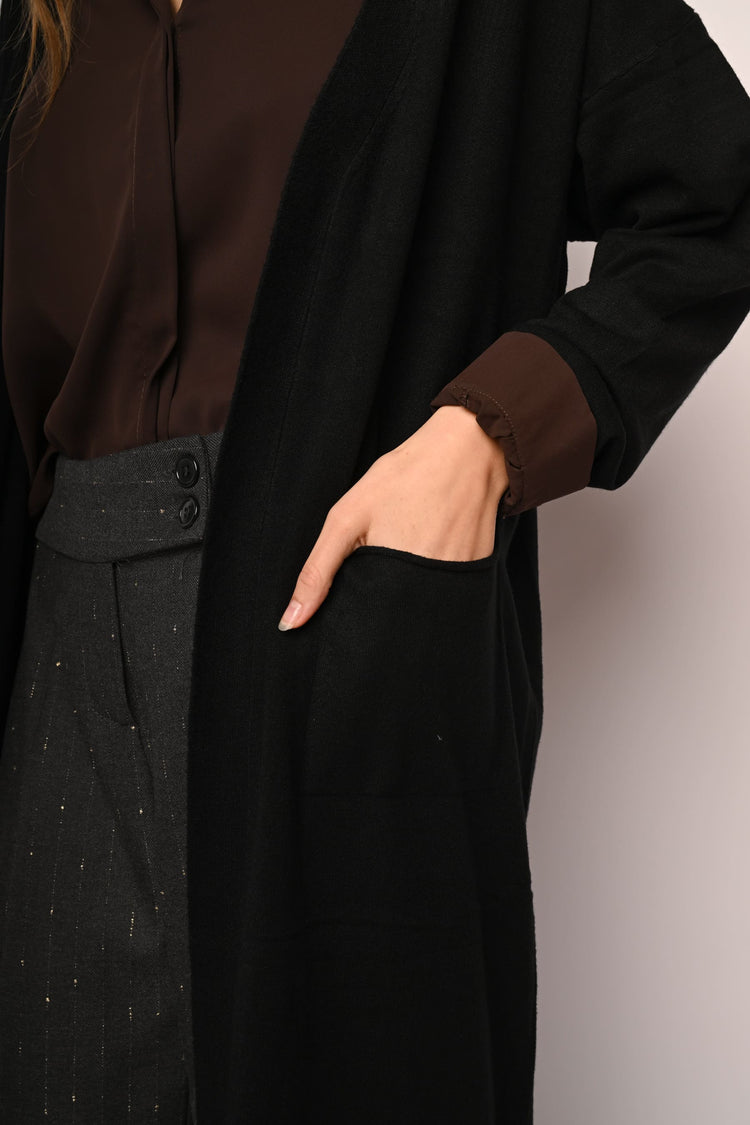Cardigan lungo con tasche