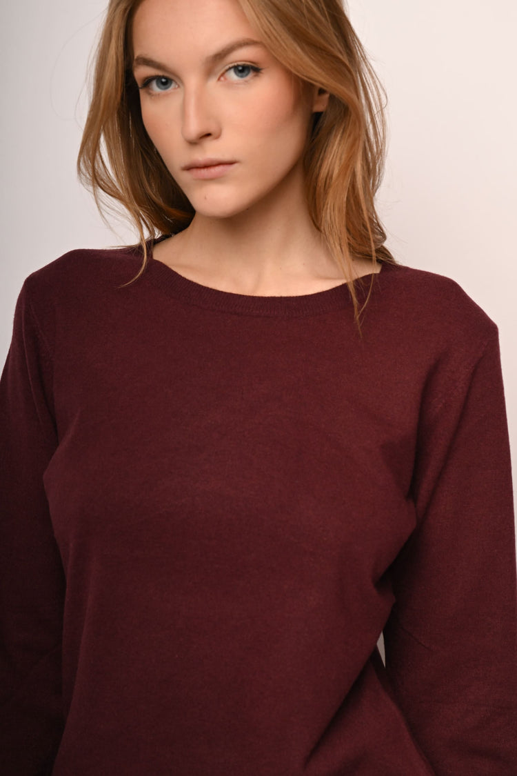 Pull girocollo misto lana