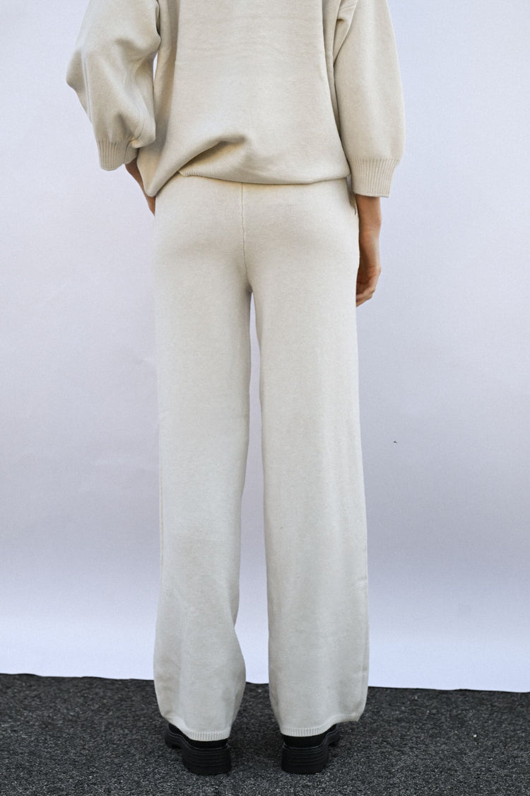 Pantaloni palazzo in maglia
