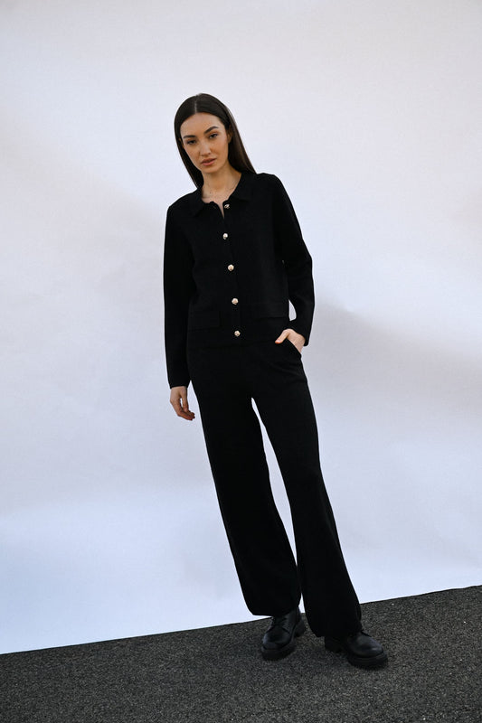 Pantaloni palazzo in maglia