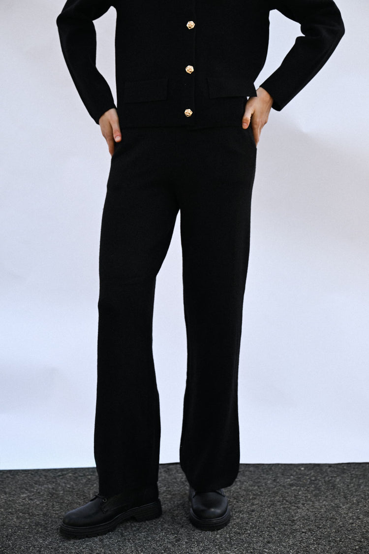 Pantaloni palazzo in maglia