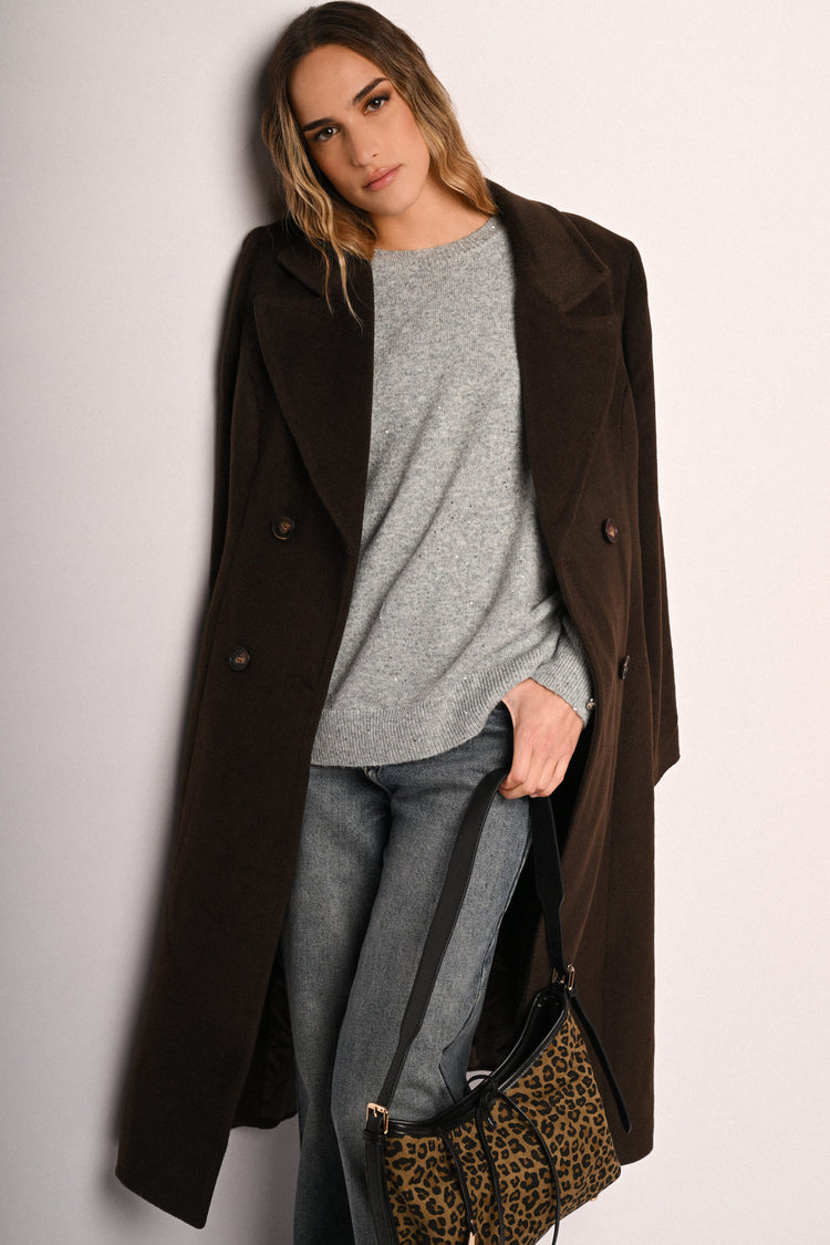 Pull con bottoni a cuore e strass