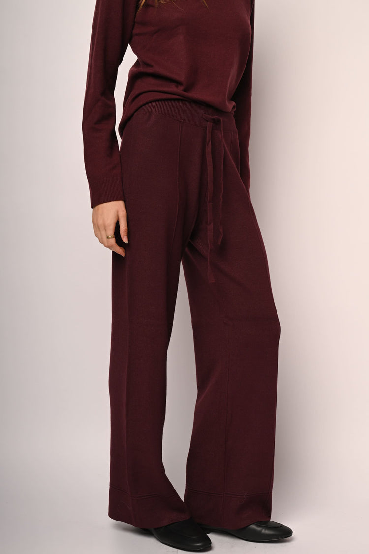 Pantaloni palazzo in maglia