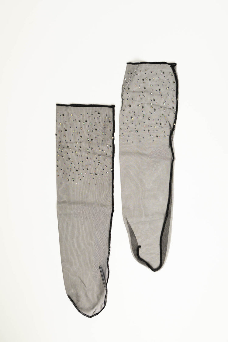 Calzino rete strass