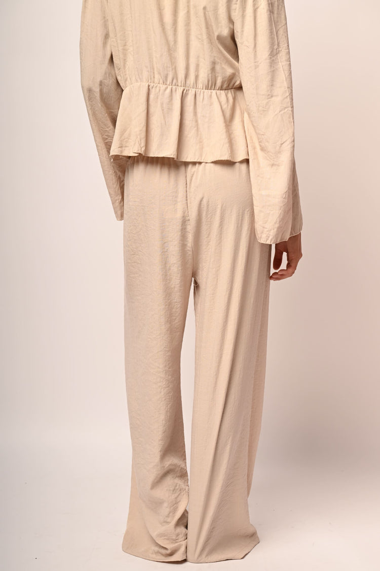 Pantaloni palazzo misto viscosa
