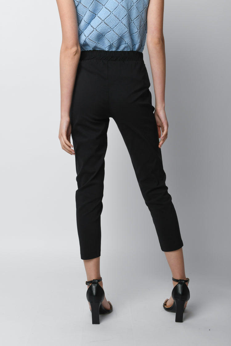 Pantaloni crop misto viscosa