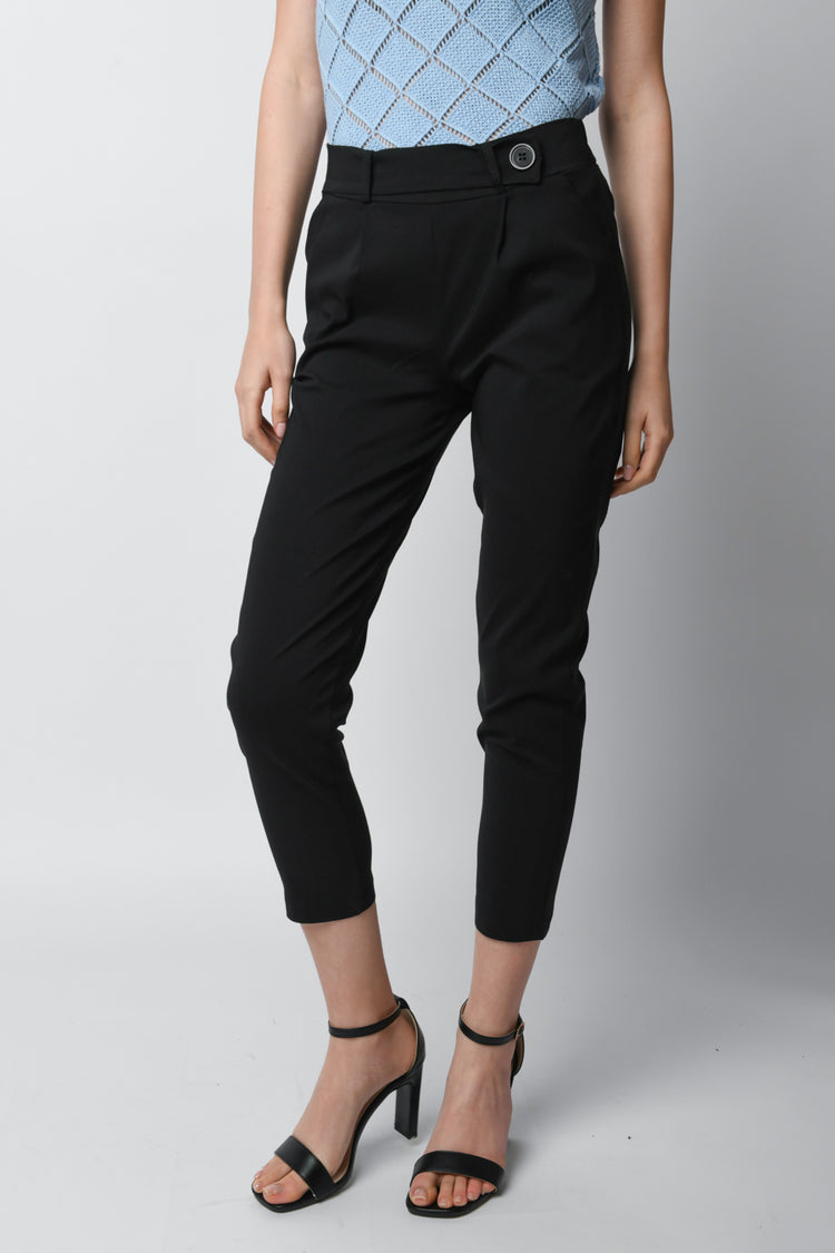 Pantaloni crop misto viscosa