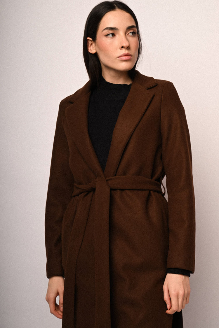 Cappotto con cintura