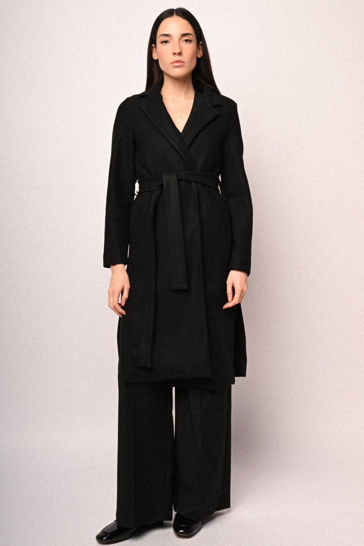 Cappotto con cintura
