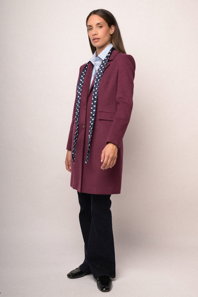 Cappotto lungo un bottone