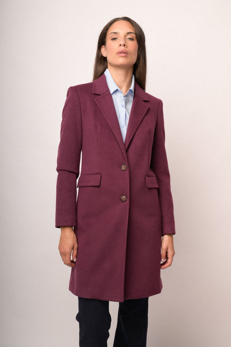 Cappotto lungo un bottone