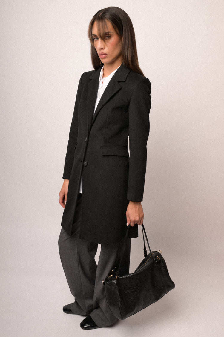 Cappotto lungo un bottone