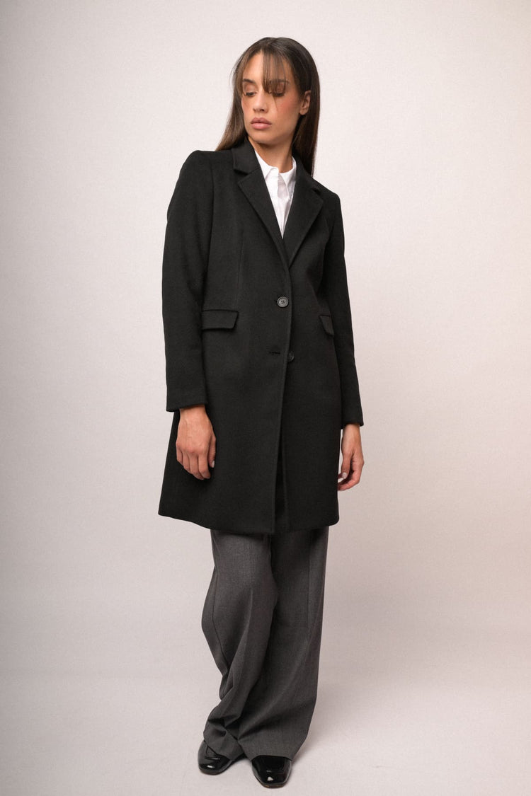 Cappotto lungo un bottone