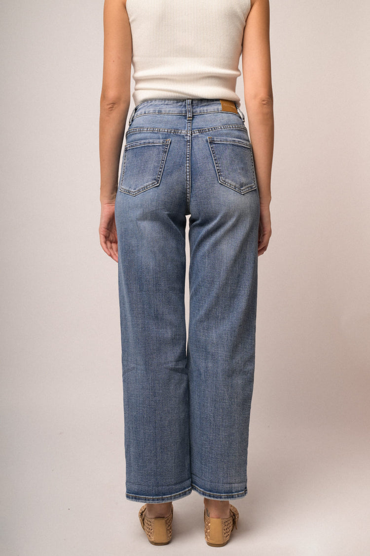 Jeans palazzo chiaro