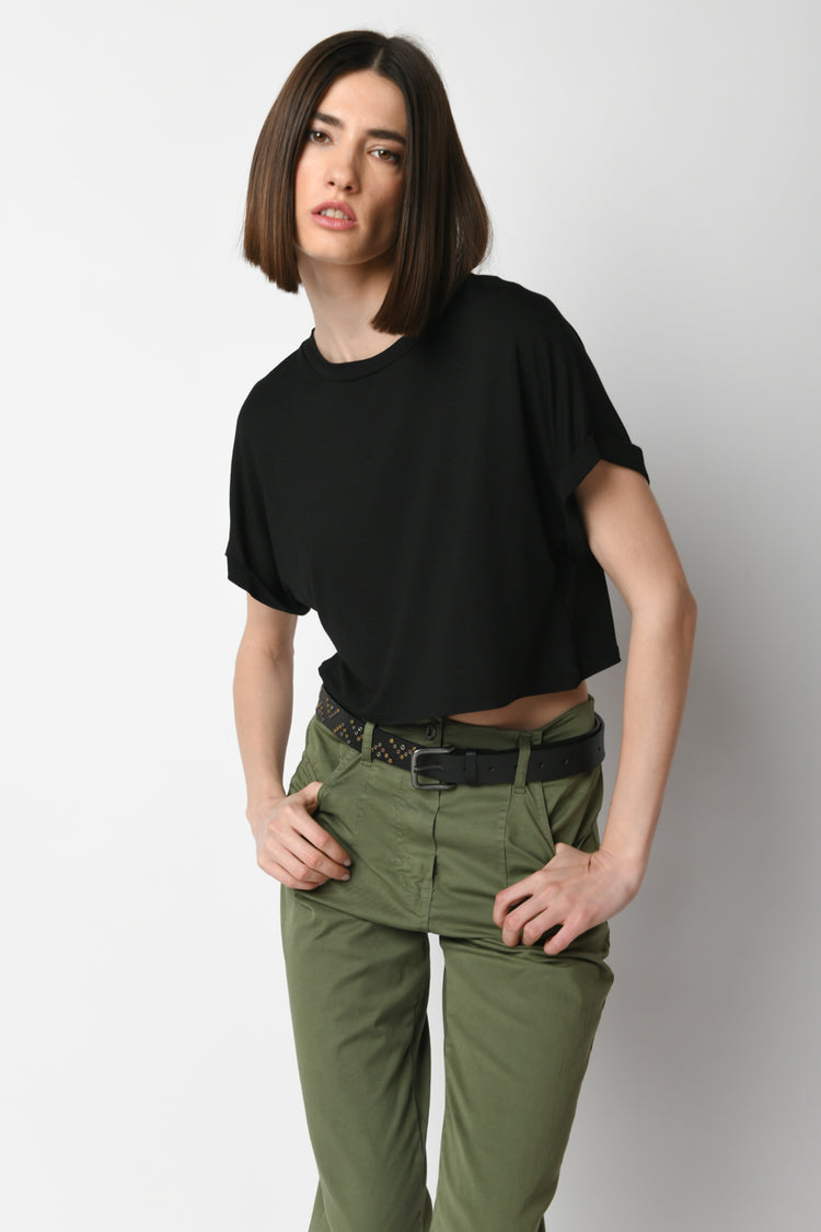 T-shirt crop boxy-fit