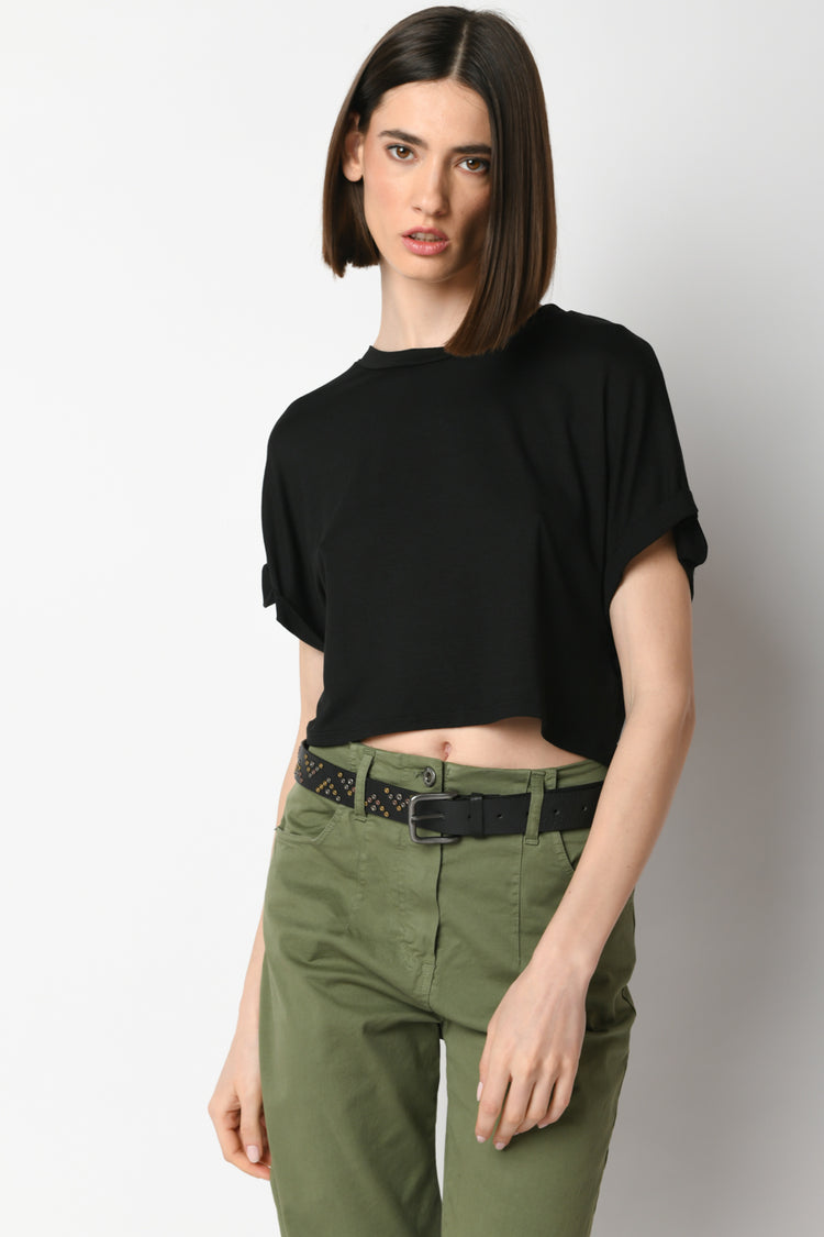 T-shirt crop boxy-fit