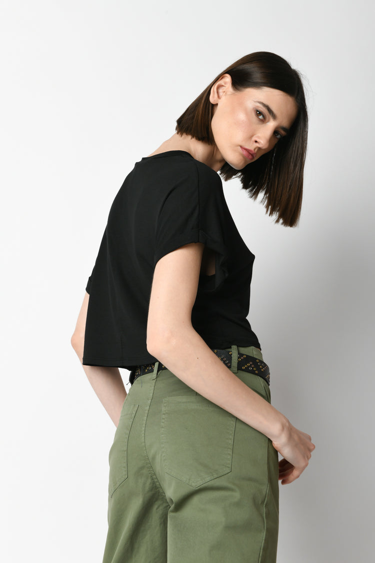 T-shirt crop boxy-fit