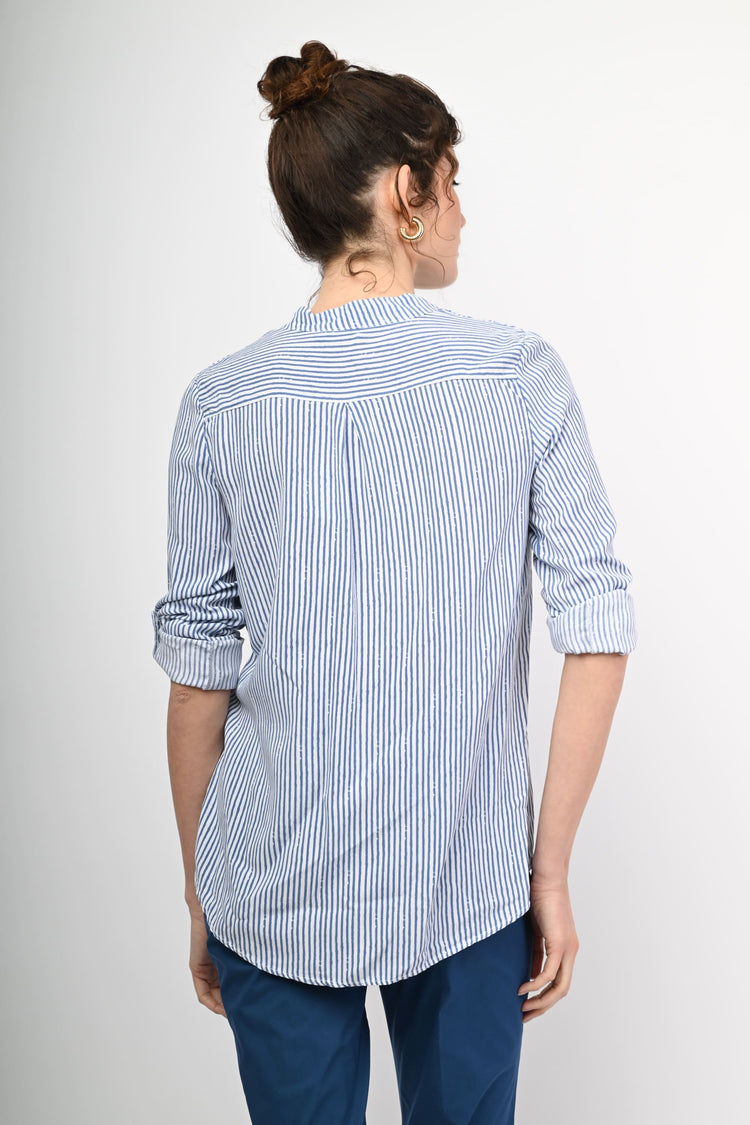 Camicia in viscosa a righe