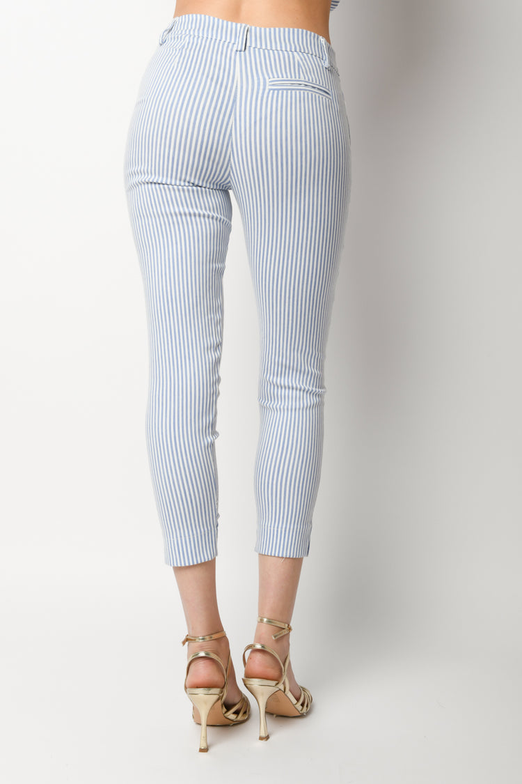 Pantaloni skinny gessati