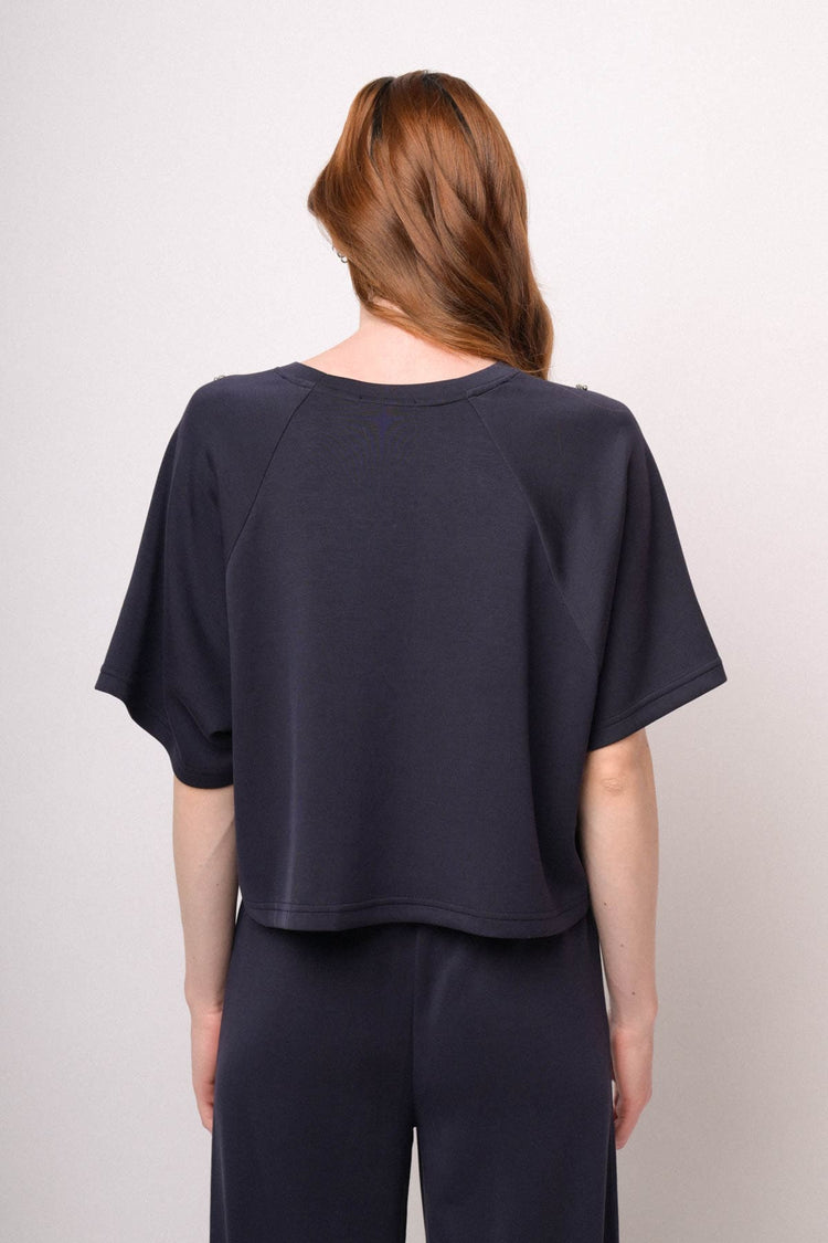 Maglia felpa con strass