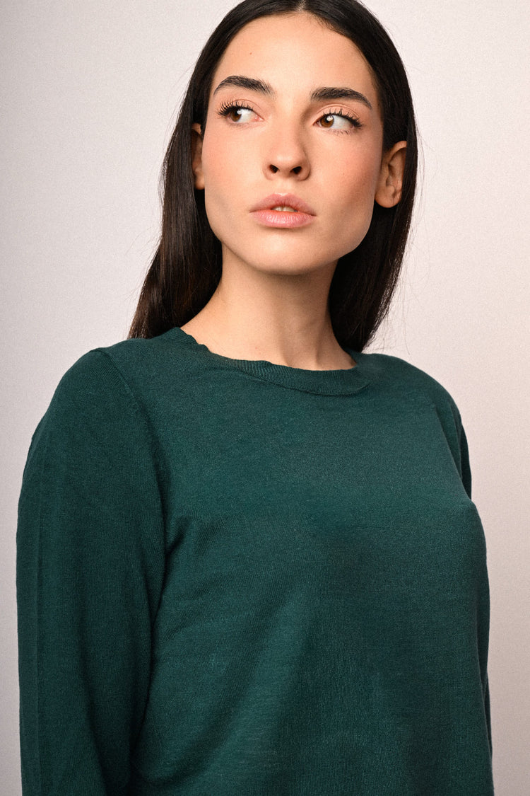 Pull basic girocollo