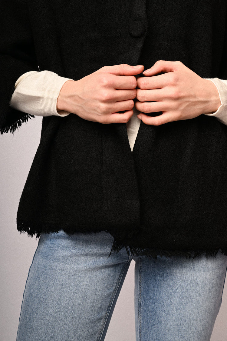 Cardigan con colletto alla coreana