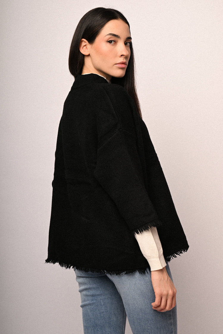 Cardigan con colletto alla coreana