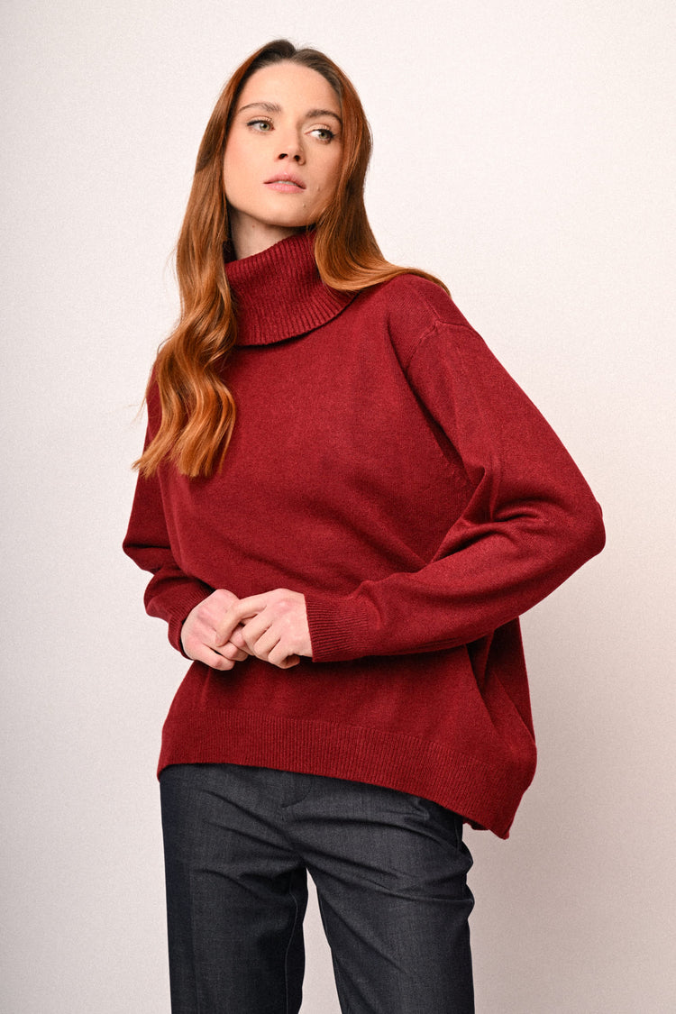 Maglia basic collo alto