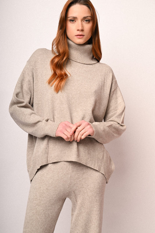 Maglia basic collo alto