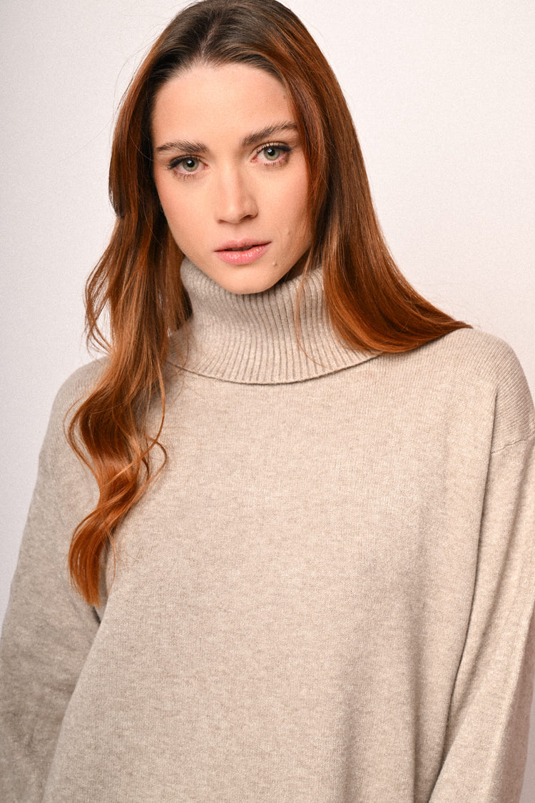 Maglia basic collo alto