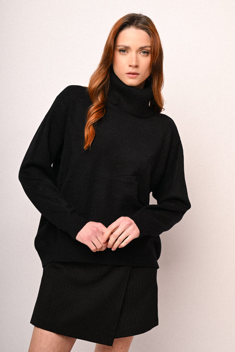 Maglia basic collo alto