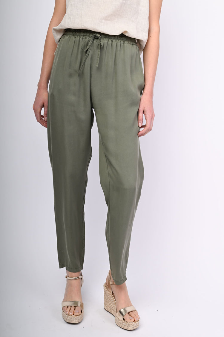 Pantaloni baggy in lyocell