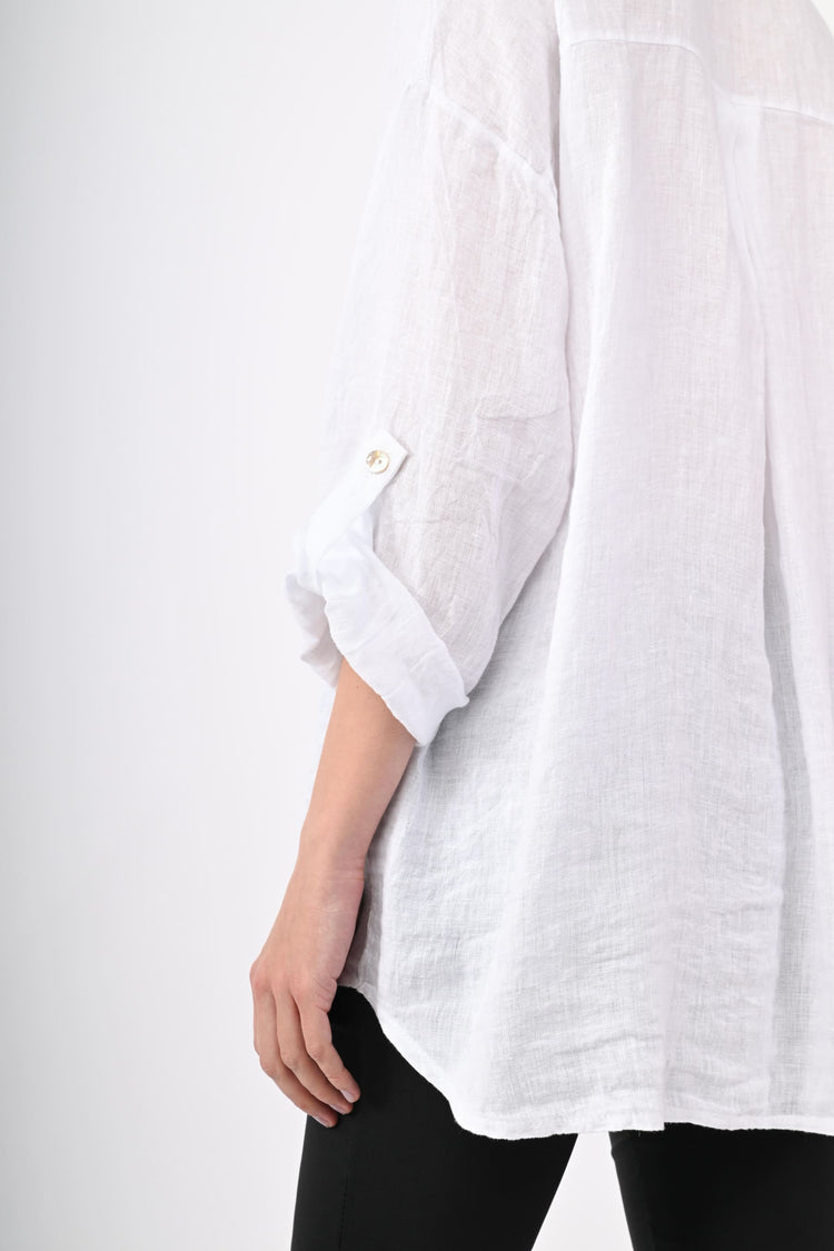 Camicia oversize in lino