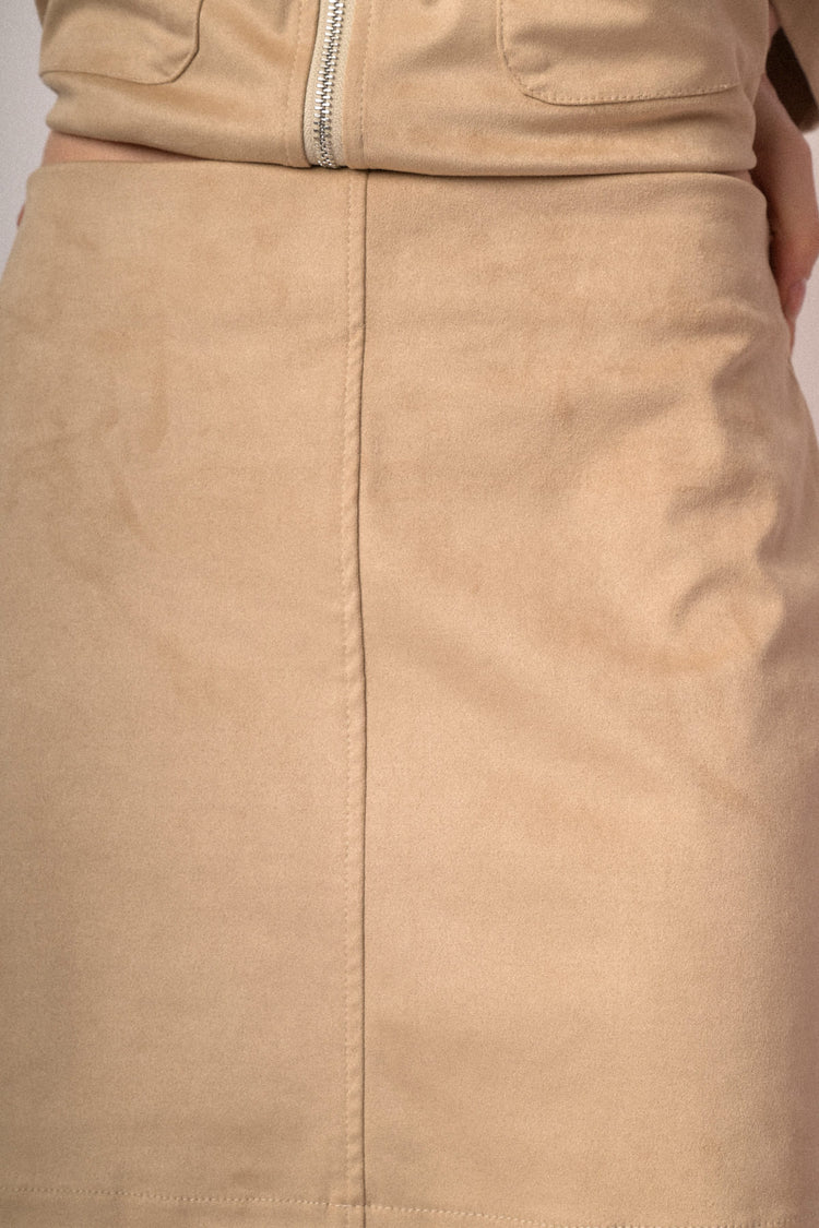 Minigonna in faux suede